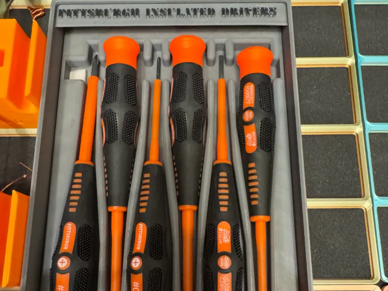 Pittsburgh Precision Screwdriver Gridfinity Bin 