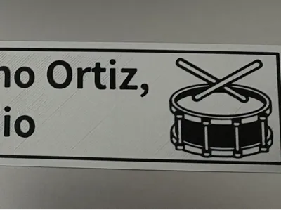 Puerto Rican Snare Drum Nameplate