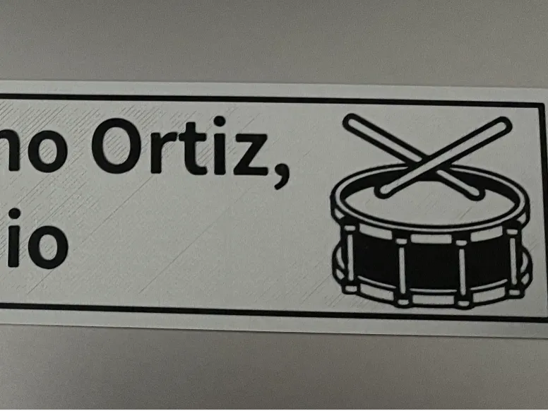 Puerto Rican Snare Drum Nameplate