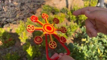 春节八方来财摩天轮,超省料，一小时打印