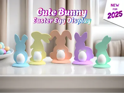 Cute Bunny Easter Egg Display / Holder / Stand