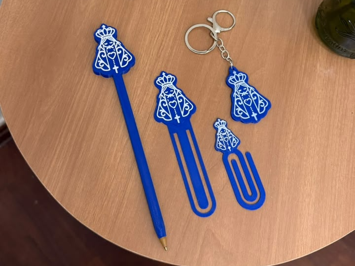 Nsa Aparecida Caneta Marcador Clip Chaveiro - 1