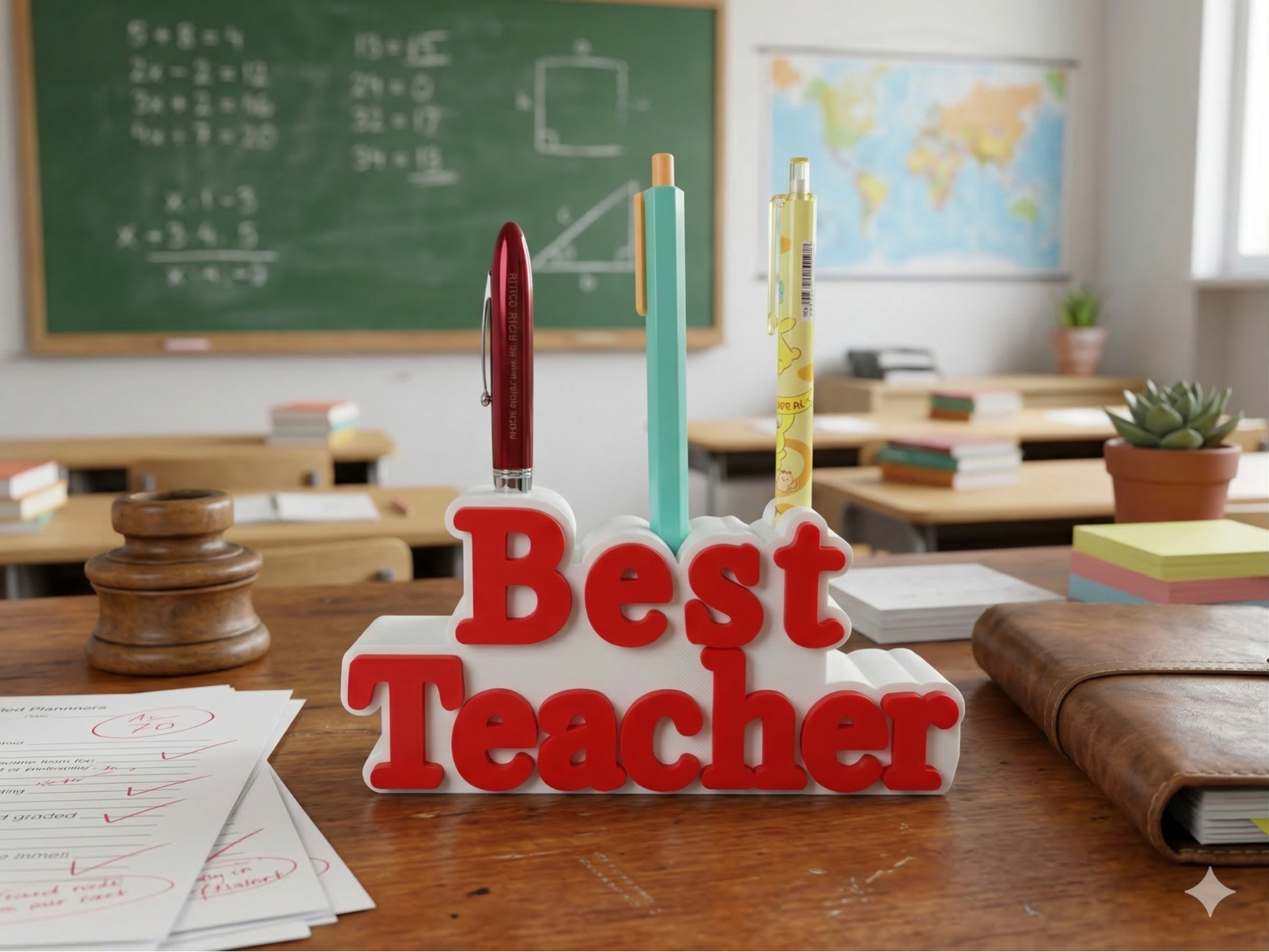 Best Teacher sign gift Pen/ Pencil holder