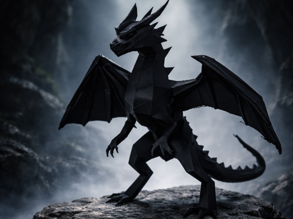 Miniatura 1 do modelo 3D Polygon Drache auf Stand