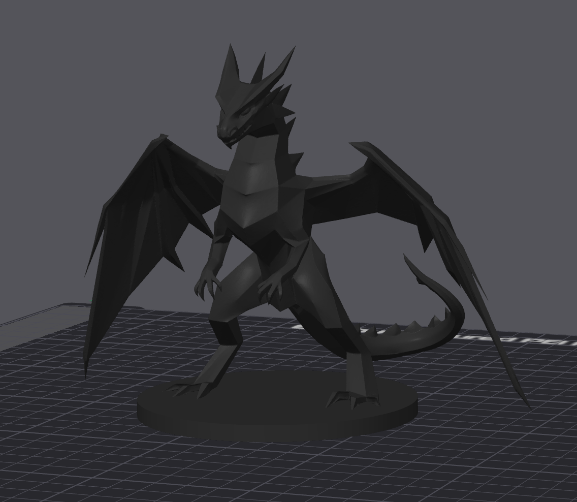 Miniatura 2 do modelo 3D Polygon Drache auf Stand