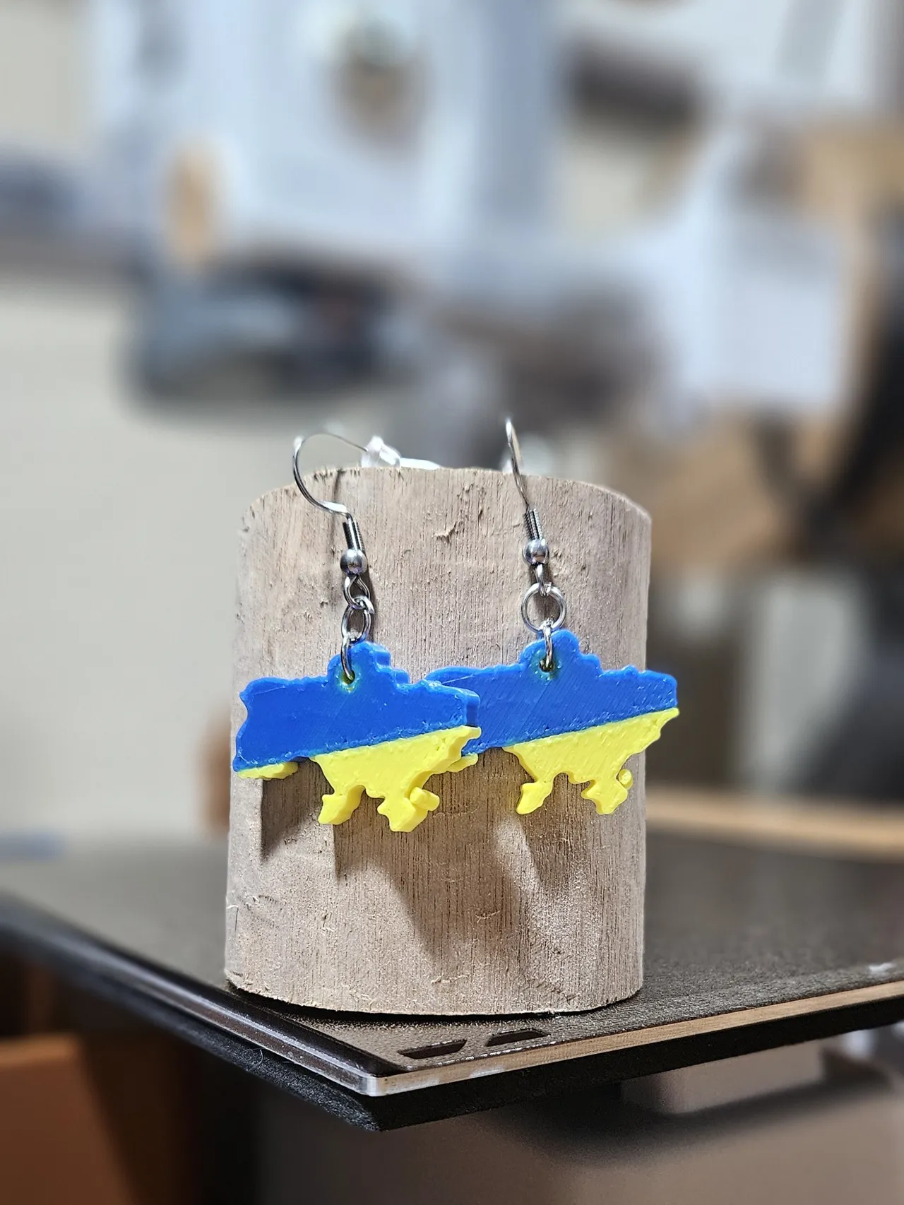 Ukrainian Flag Earrings view 2