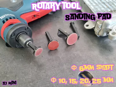Rotary Tool Sanding Pad set - 6mm Shaft