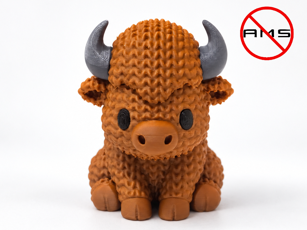 Knitted Bison - 3D printed Animals, in stock in India