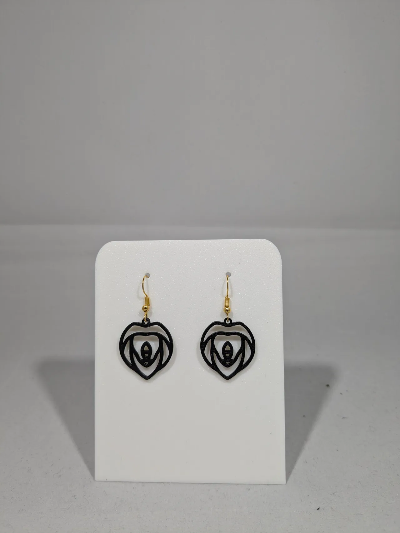 Lion earrings view 2