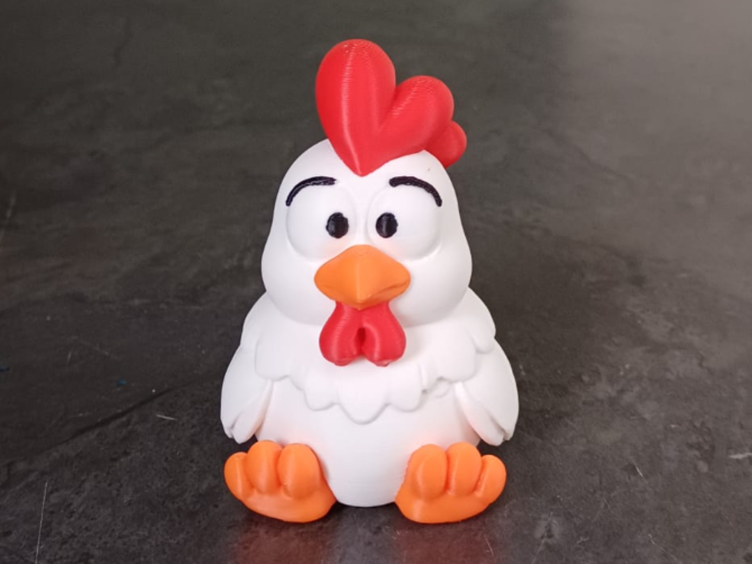Cute Sitting Rooster – Cartoon Farm Figurine