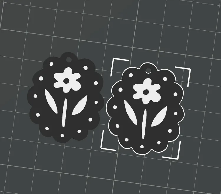 Pendientes flor view 3
