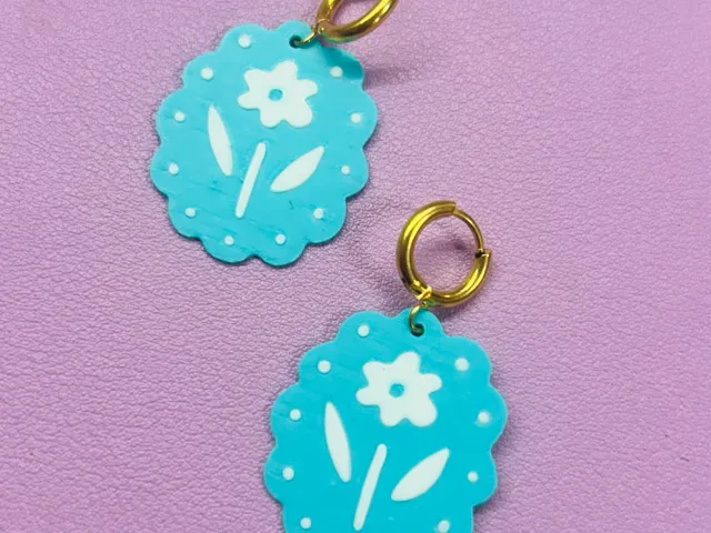 Pendientes flor