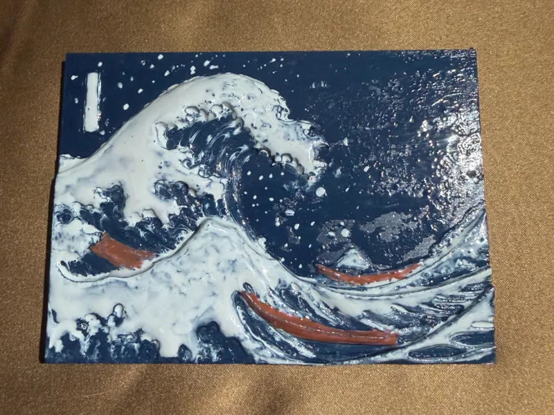 Onda Hokusai in rilievo