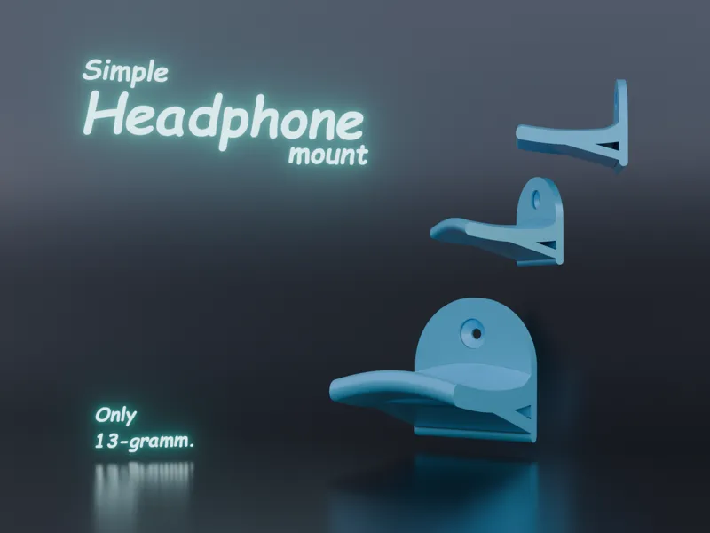 Simple Headphone Mount — Wall Hook for Headphones