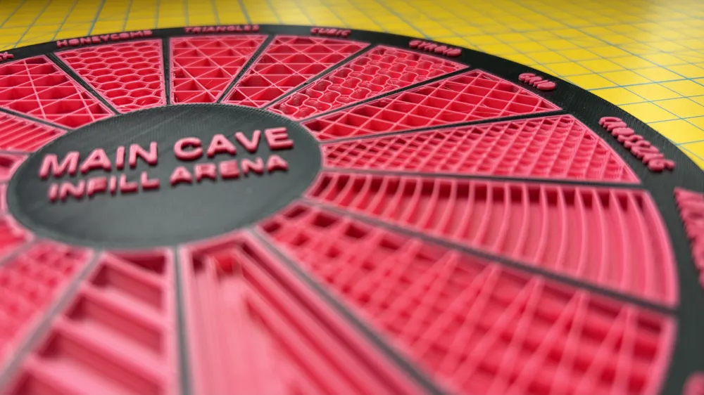 Pla Example Main Cave - Infill Arena 16 examples - Free 3D Print Model - MakerWorld