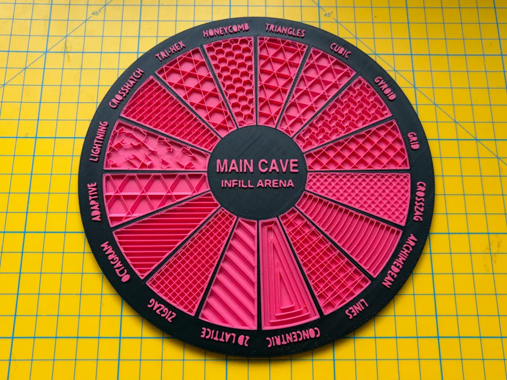 Pla Example Main Cave - Infill Arena 16 examples - Free 3D Print Model - MakerWorld