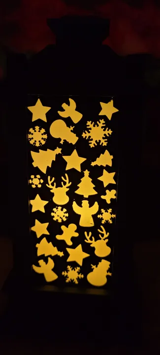 GigaLight Tea Light Lantern - Christmas Leaves