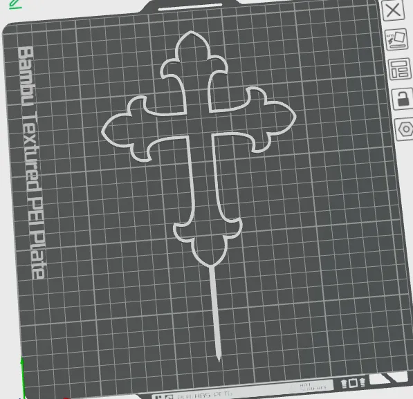 Cross cake topper 