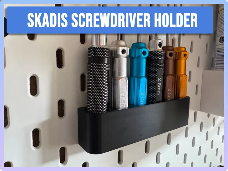 Ikea Skadis Screwdriver Holder - Holds 6 Tools