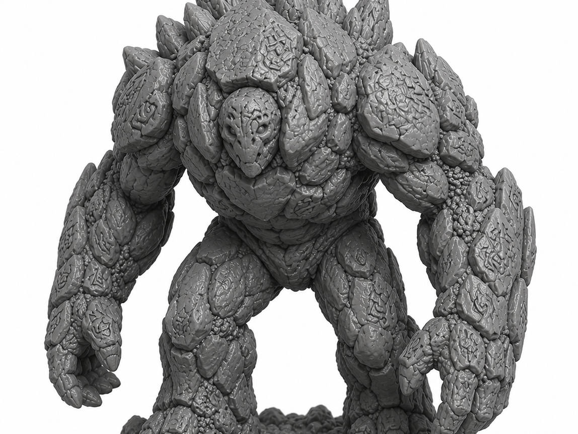 Runestone Colossus – Stone Golem Miniature