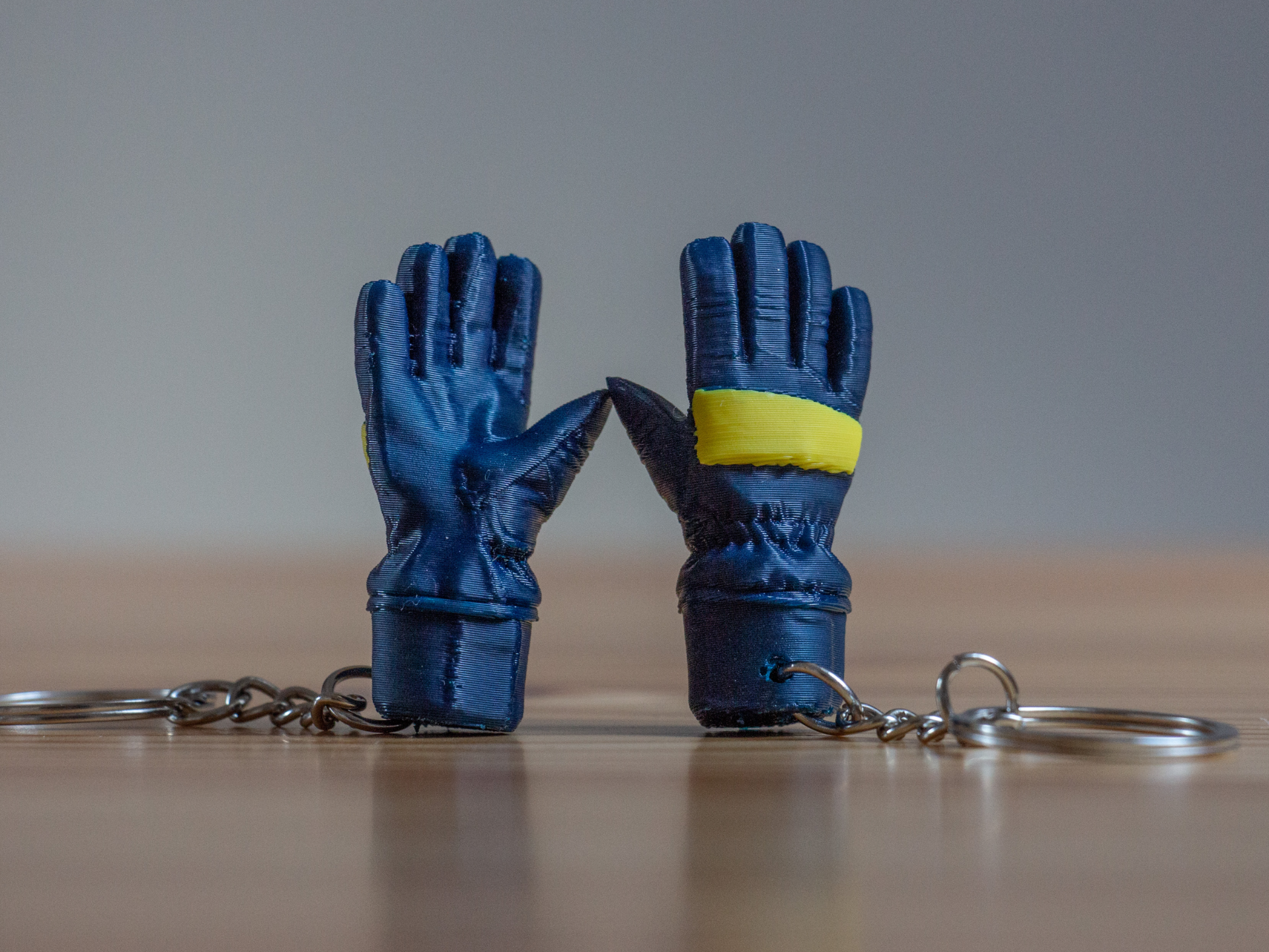 Firefighter's glove keychain