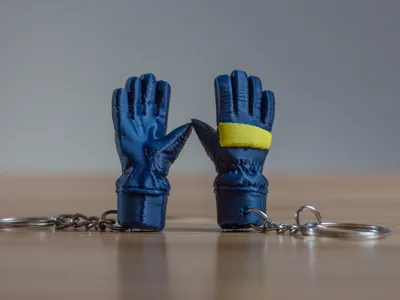 Firefighter's glove keychain