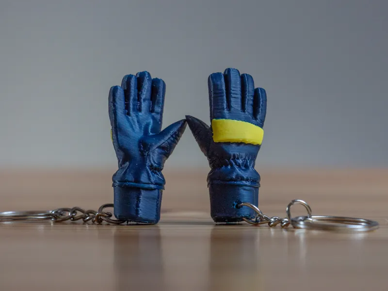 Firefighter's glove keychain