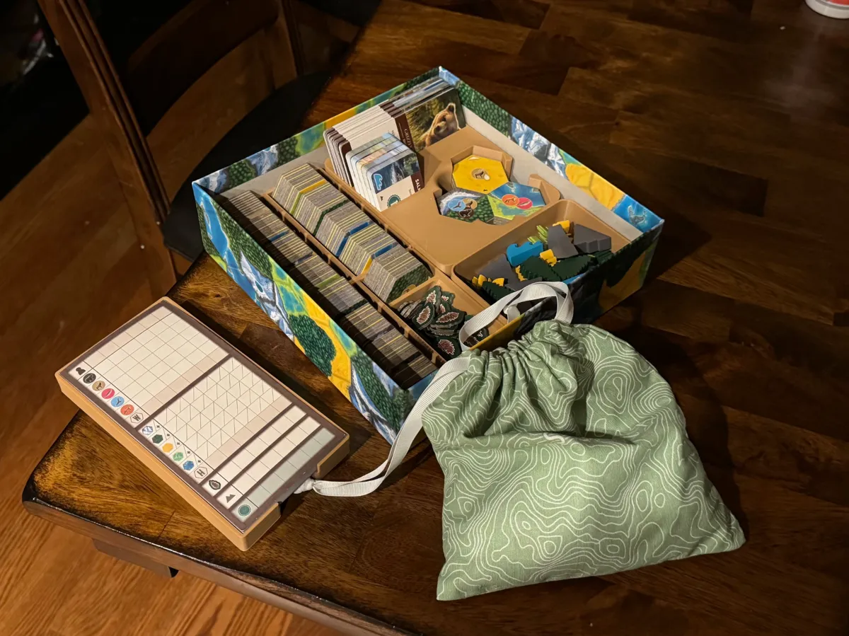 Organisateur pour le jeu de société Cascadia (avec extension Landmarks)