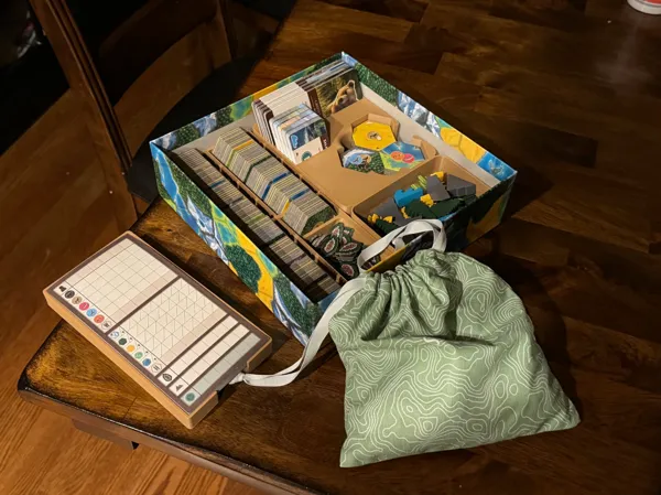 Organisateur pour le jeu de société Cascadia (avec extension Landmarks)