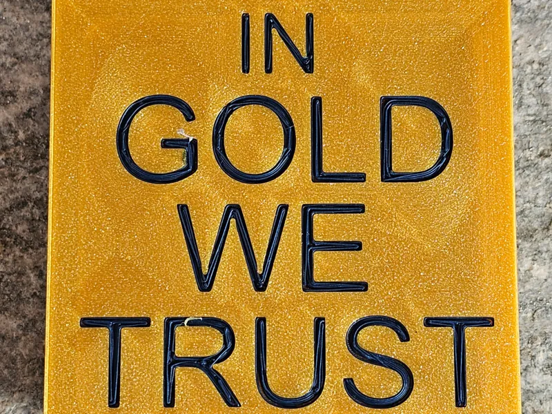 "In Gold we Trust!" Special Gold Container