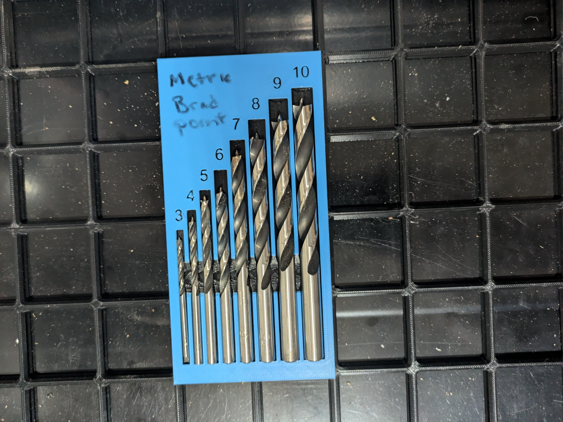 Gridfinity - Metric Bradpoint Drill Bits