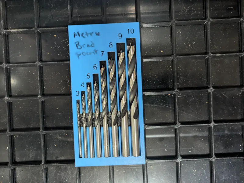 Gridfinity - Metric Bradpoint Drill Bits