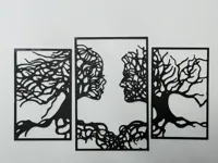 Silhouette homme et femme en 3 parties - décoration murale — photo 1
