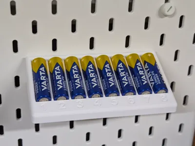 IKEA Skadis AA battery holder