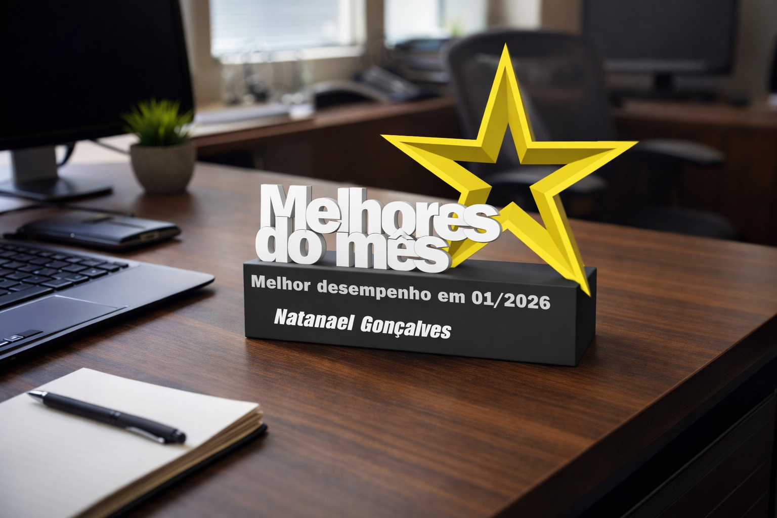 Miniatura 2 do modelo 3D Troféu com estrela