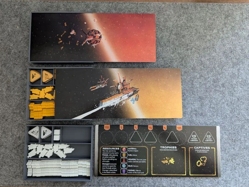 Arcs player token sliding organizer