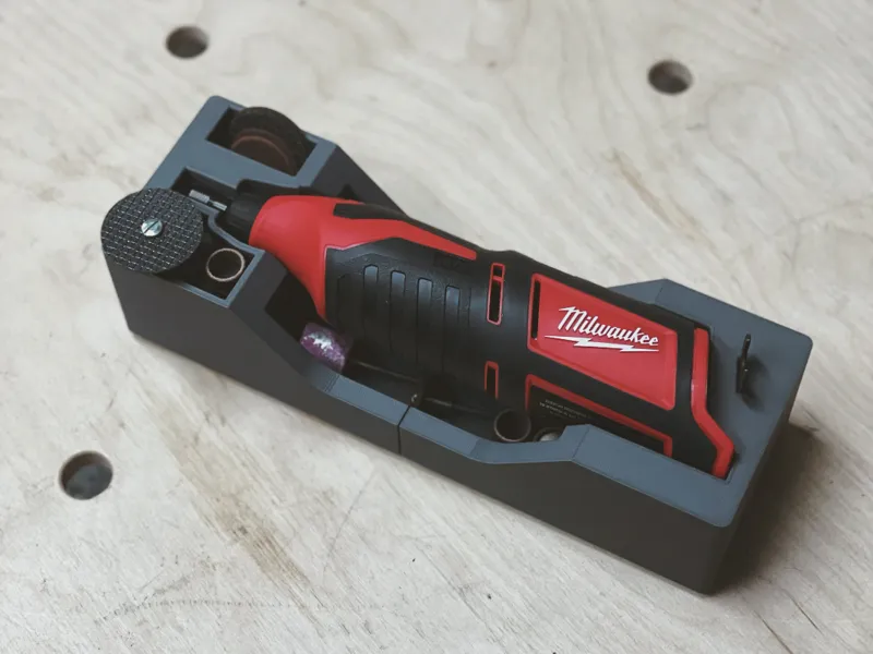 Gridfinity for Milwaukee 2460 M12 Rotary Tool