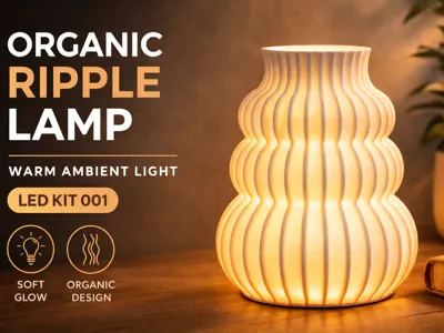Organic Ripple Lamp – Warm Light for LED Kit 001