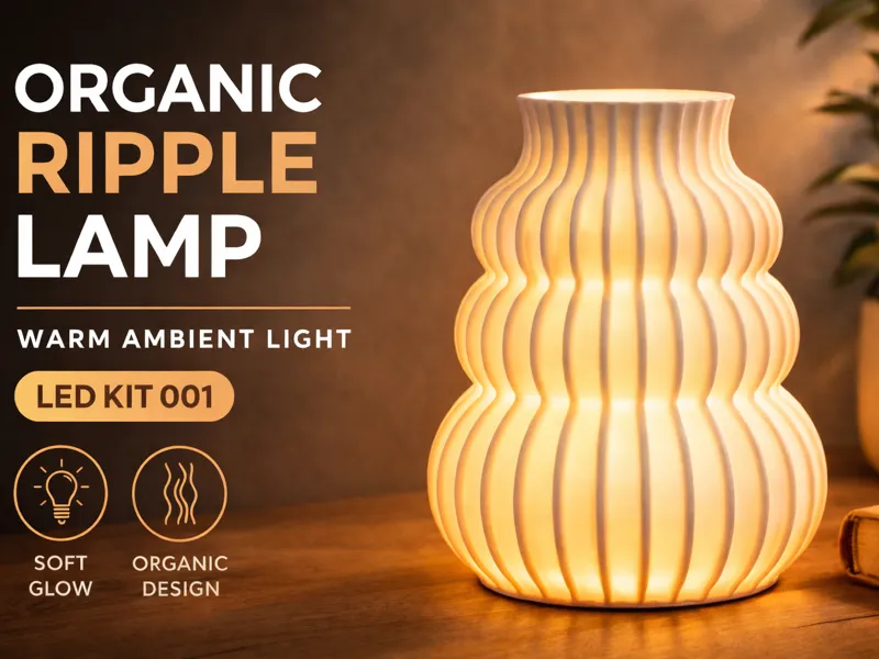 Organic Ripple Lamp – Warm Light for LED Kit 001