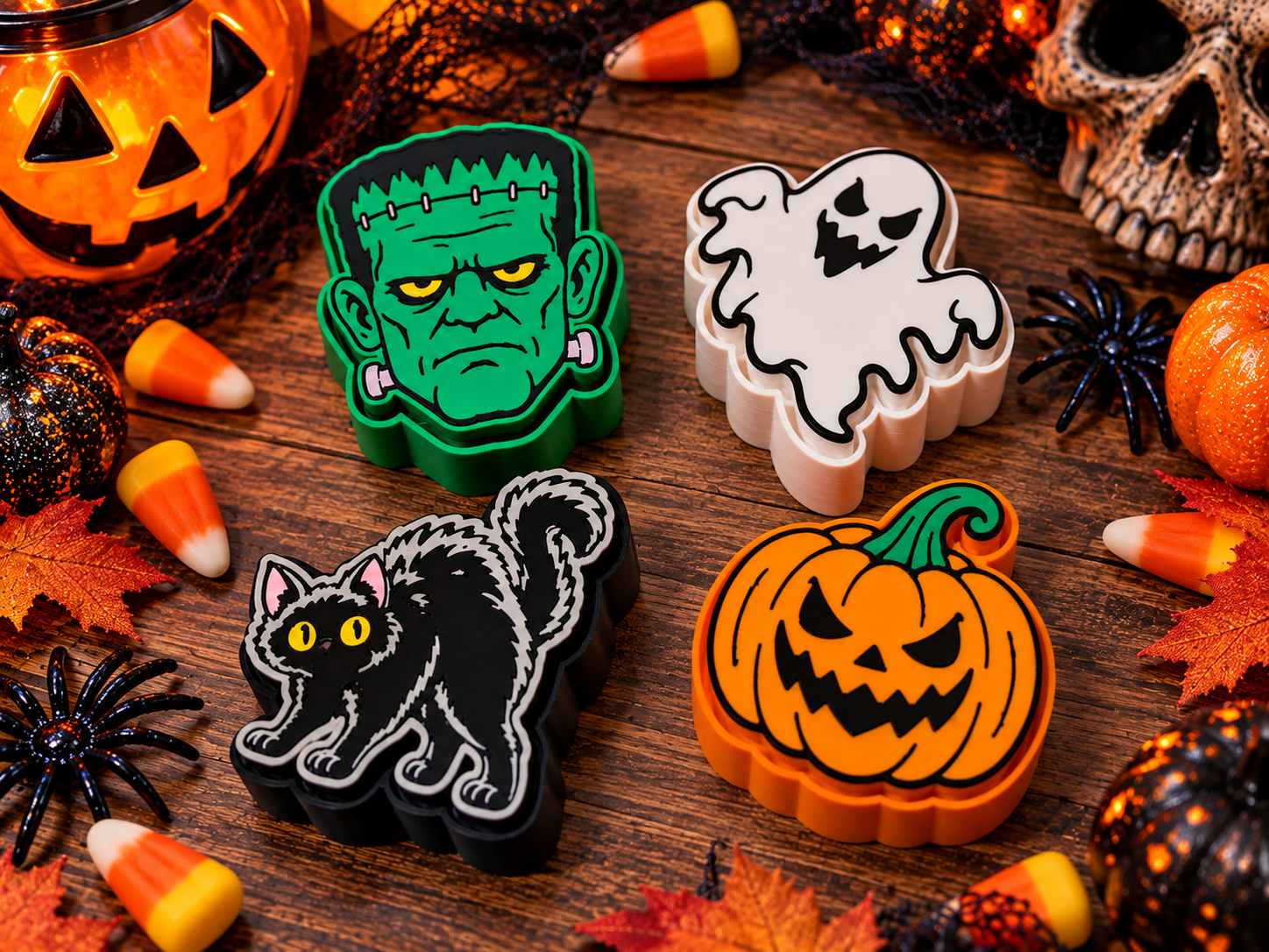 Spooky Halloween Fidget Clickers - 4 pack - 1