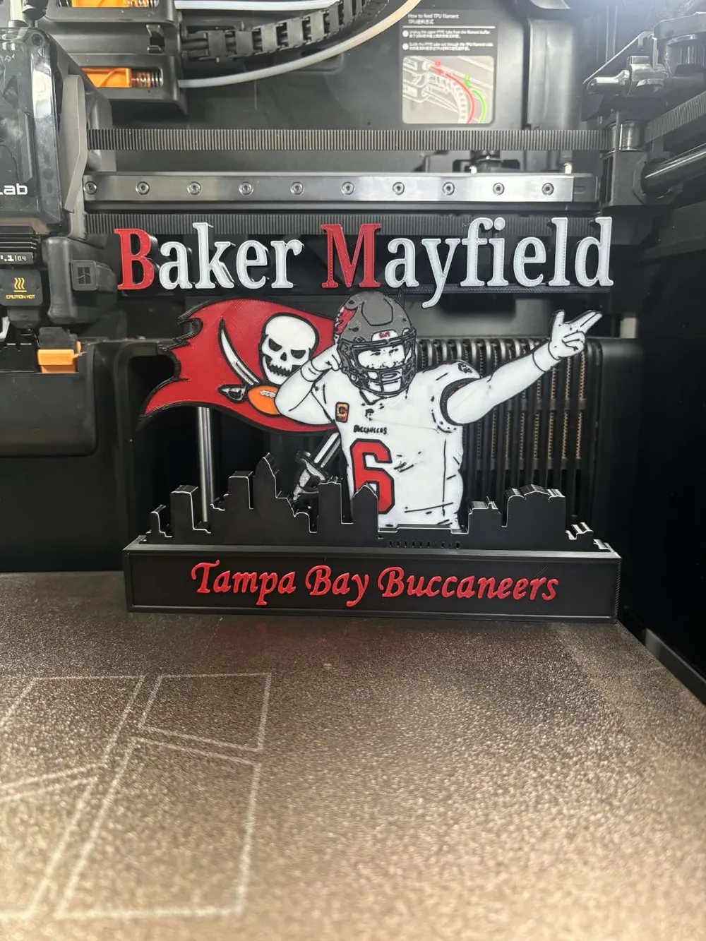 NFL - Tampa bay Buccaneers Baker Mayfield display - Free 3D Print Model ...