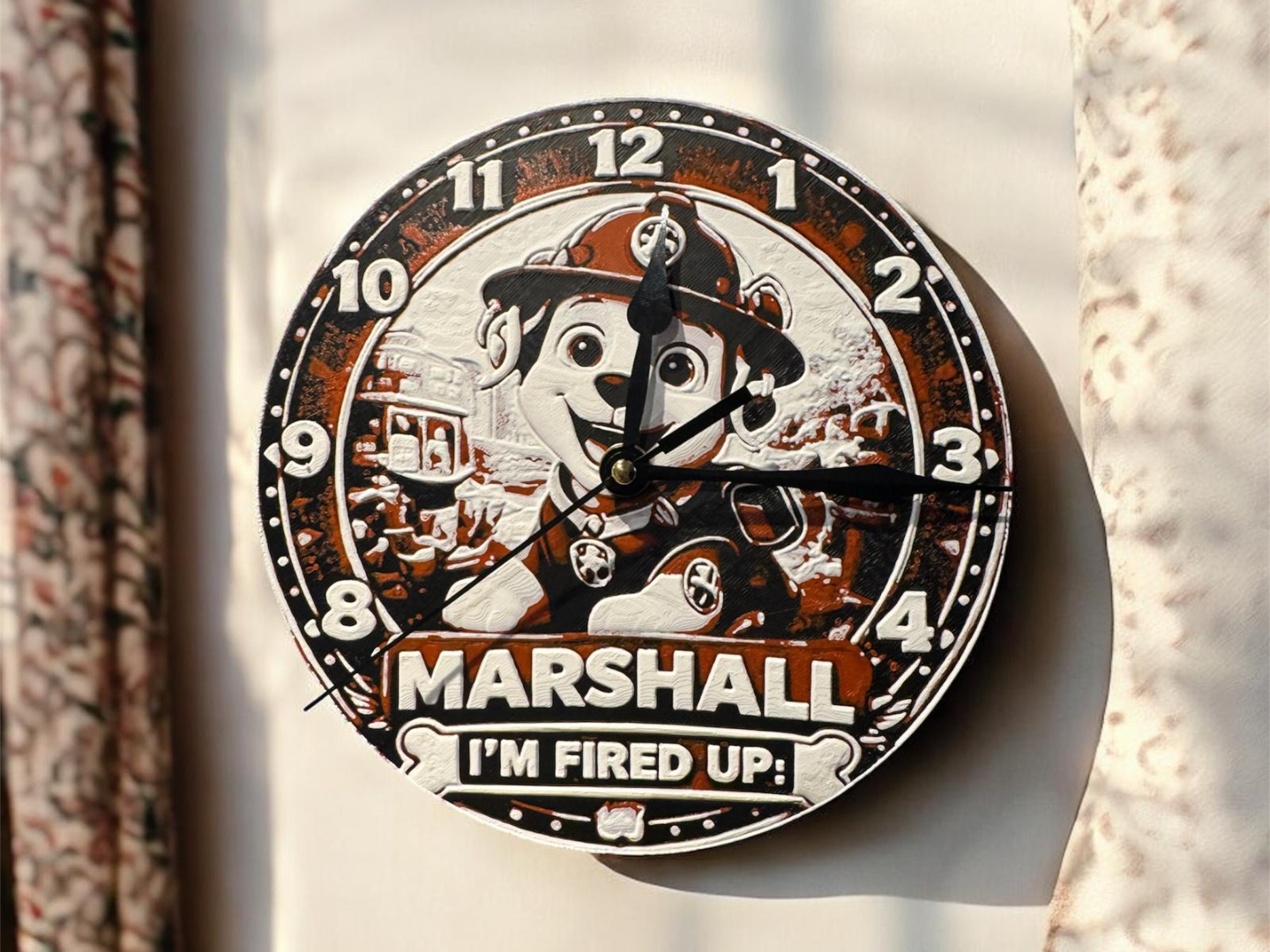 Paw Patrol MARSHALL Inspired Wall Clock