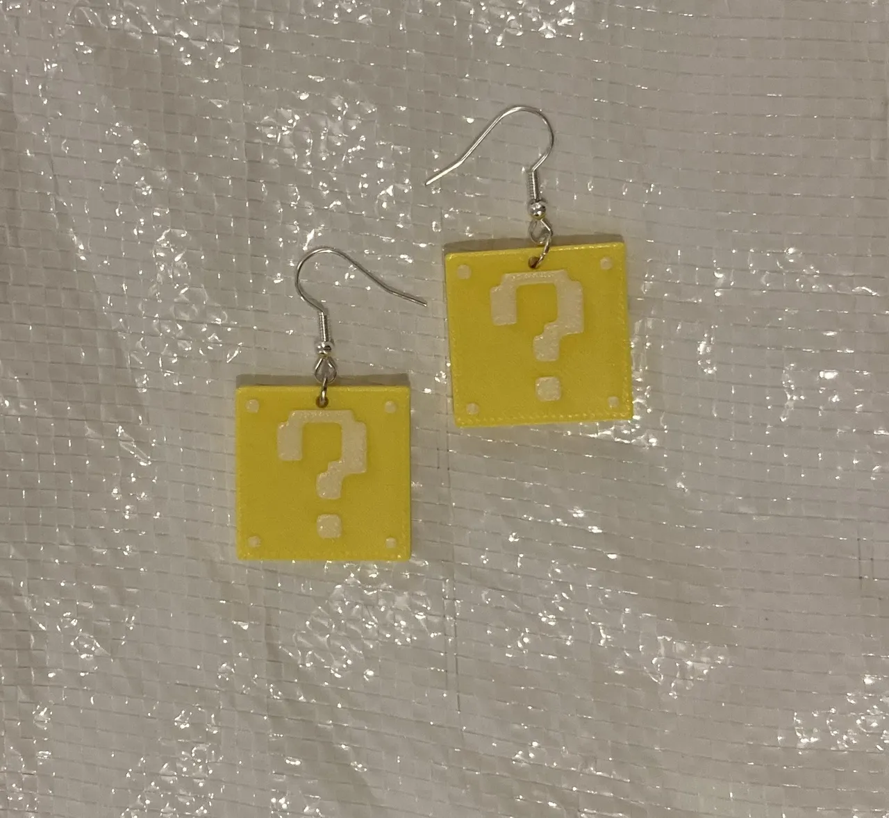 Mario Star & Mystery Block Earrings view 4