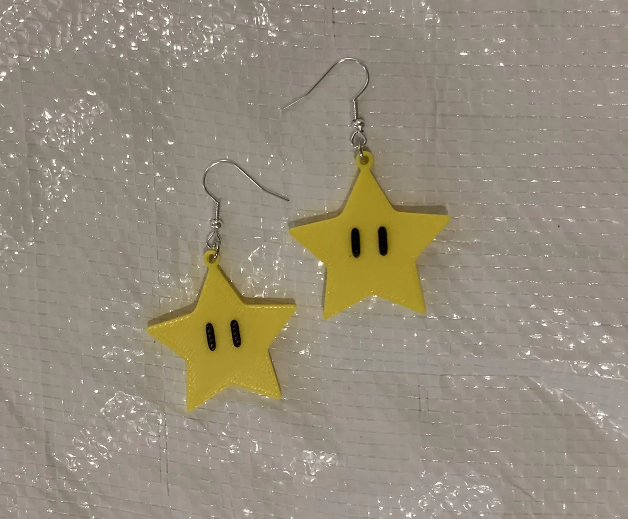 Mario Star & Mystery Block Earrings view 3