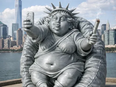 Lady Liberty Selfie Statue - Free 3D Print Model - MakerWorld