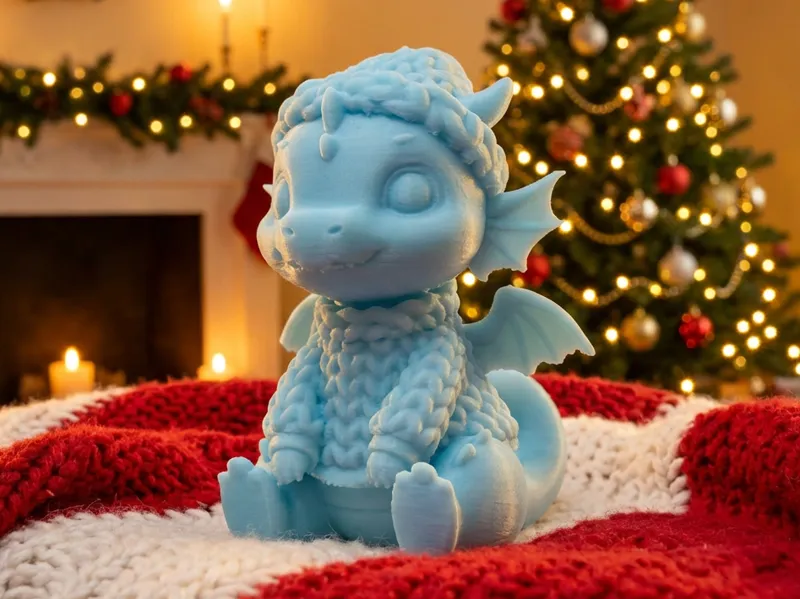 Christmas Knitted Dragon
