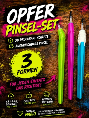 Letrero o emblema decorativo: Pinselschäfte für Opferpinsel — vista de referencia 2