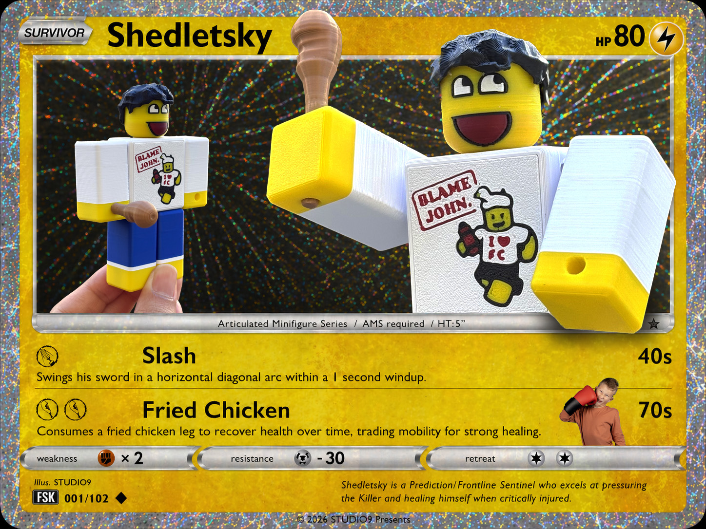 Shedletsky Style Articulated Minifigure