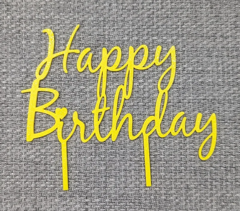 Happy Birthday Cake Topper font2