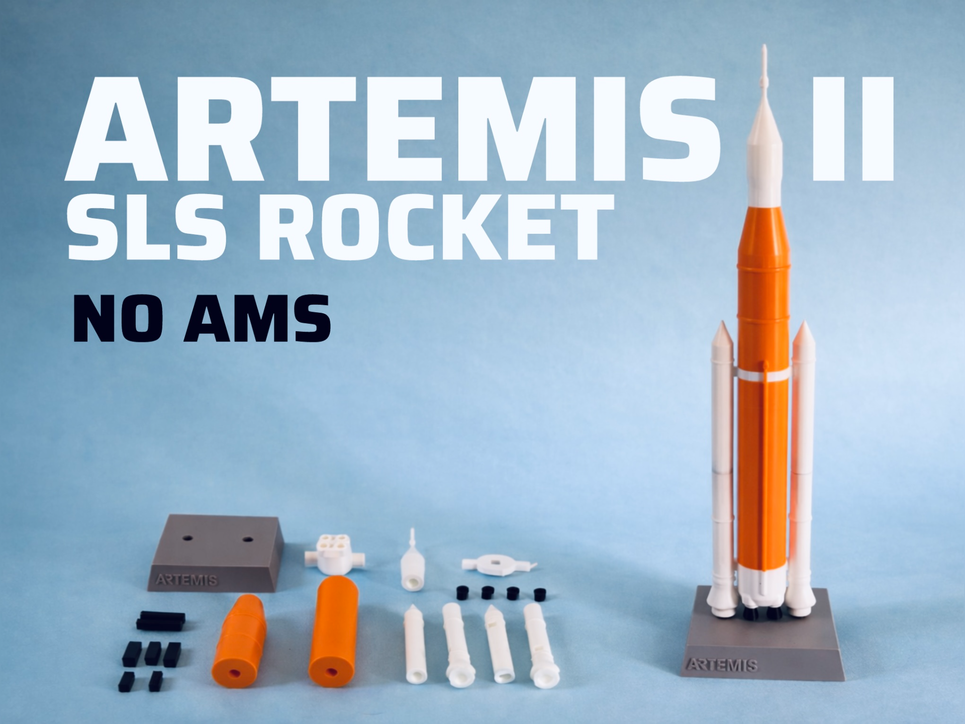 NASA Artemis II SLS rocket - Assembly model easy